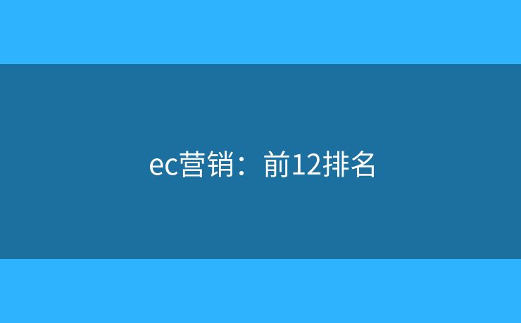 ec营销：前12排名