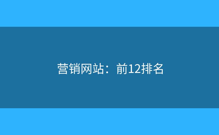 营销网站：前12排名
