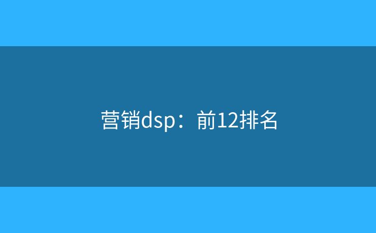 营销dsp：前12排名