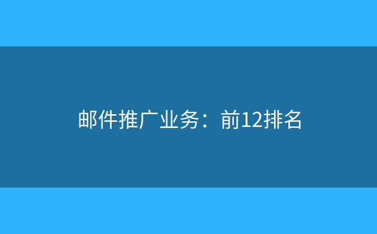 邮件推广业务：前12排名
