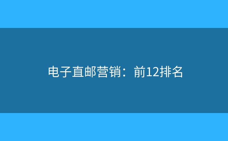 电子直邮营销：前12排名