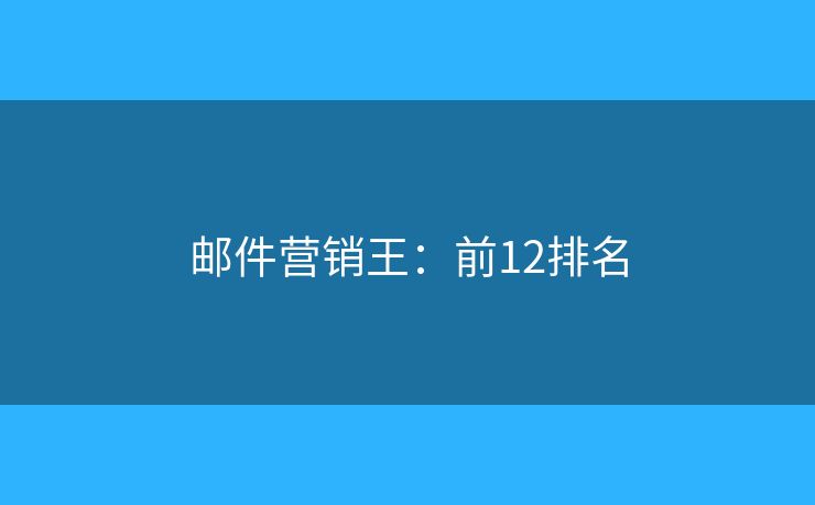 邮件营销王：前12排名